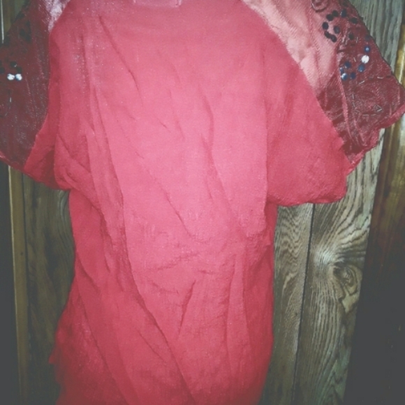 Womans Size Small 0 Red Orange Shirt Top - Picture 2 of 6